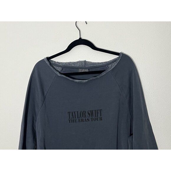 Taylor Swift Eras Tour Dark Gray Blue Sweatshirt Size Large 2023 2024 Pockets - Picture 2 of 15